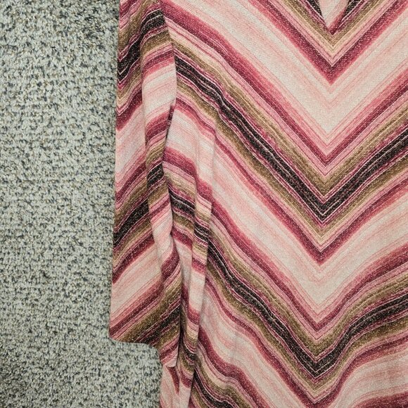 JM Collection Top Womens Large Pink Metallic Keyole Neck Tunic Blouse Ladies‎ - Picture 3 of 7